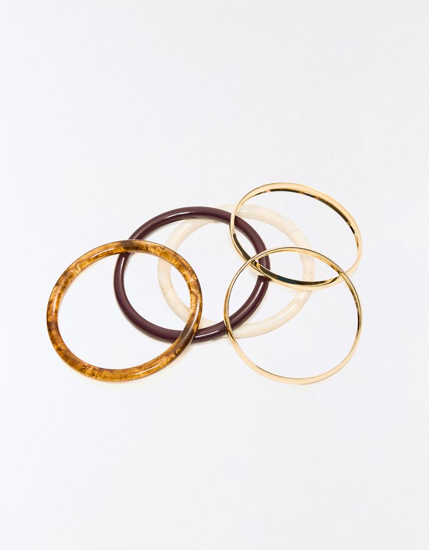 Set gelang resin-Cokelat