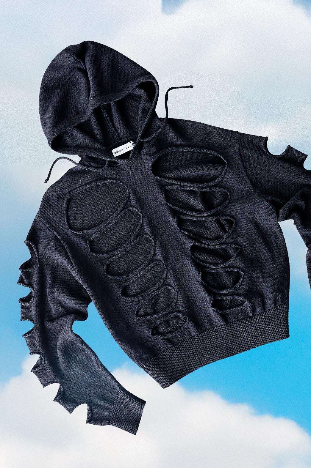 CA7RIEL & Paco Amoroso ripped hoodie