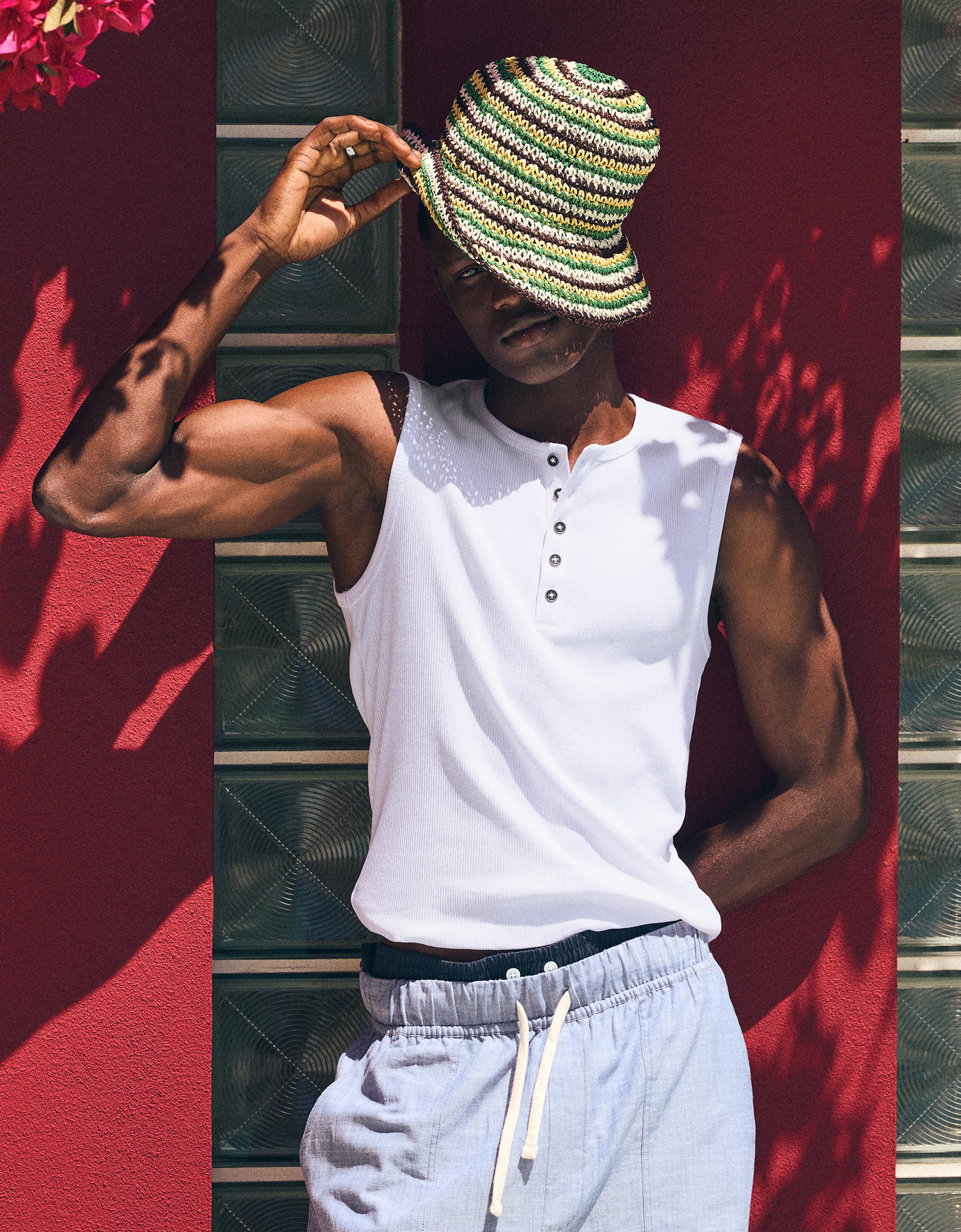 Camiseta Worker Slim Cuello Panadero Hombre S Blanco