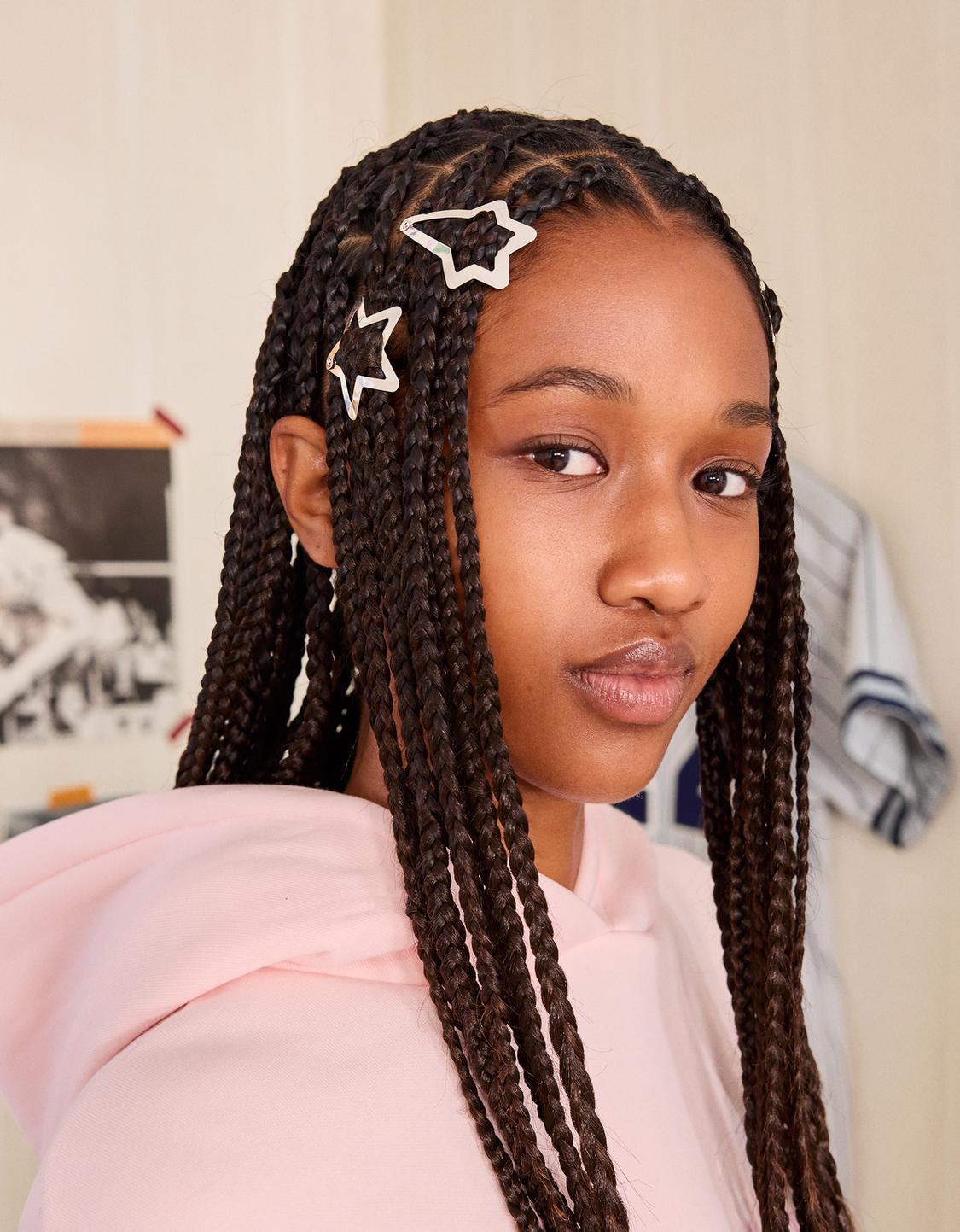 Pack of 6 star hair clips