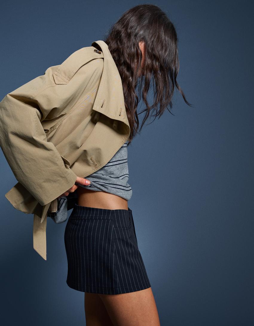 Falda mini tailoring-Marino-1