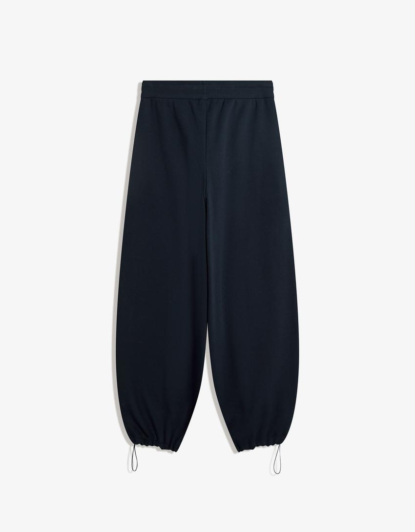 Pantaloni felpati barrel fit stopper-Marino