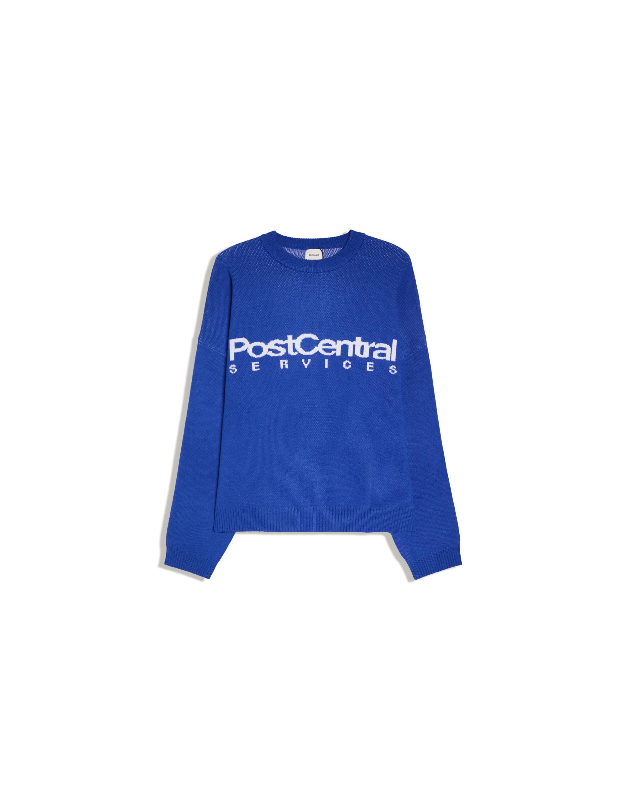 Jacquard knit jumper — Blue