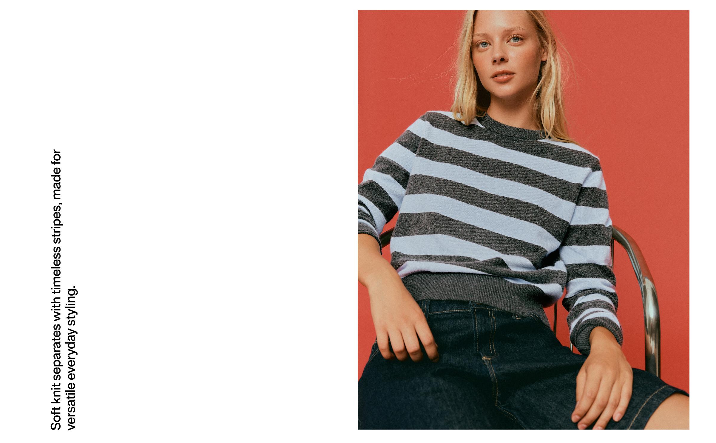 Round neck jumper — Grey