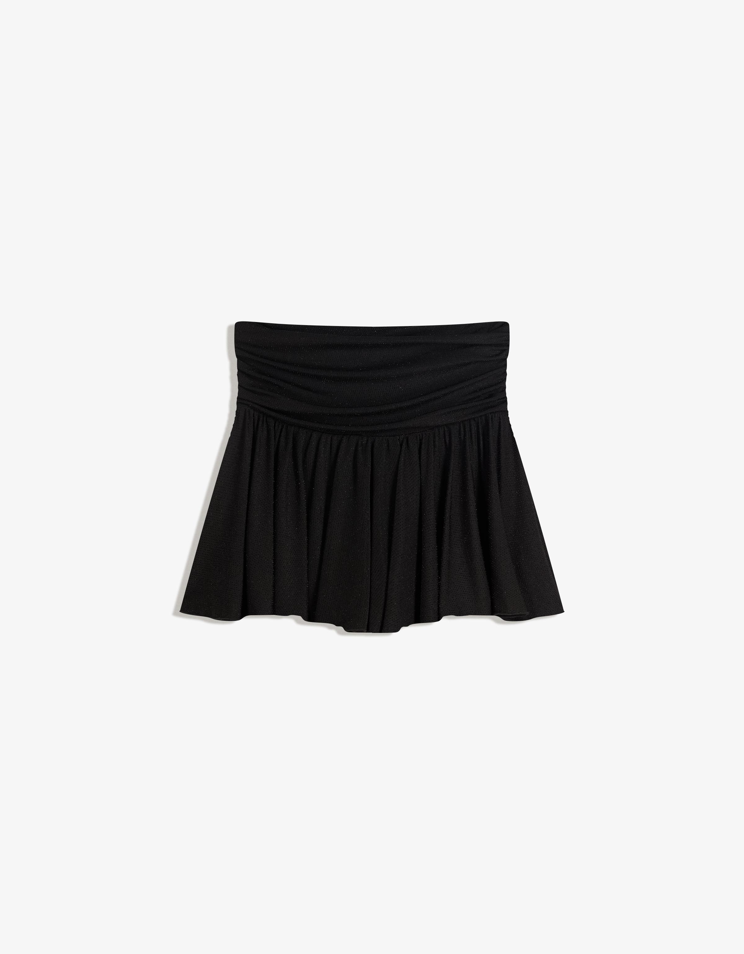Metallic thread textured mini skirt - Women | Bershka
