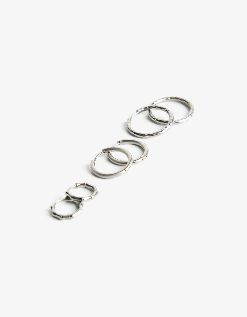 Lot 6 boucles d'oreilles-Argent