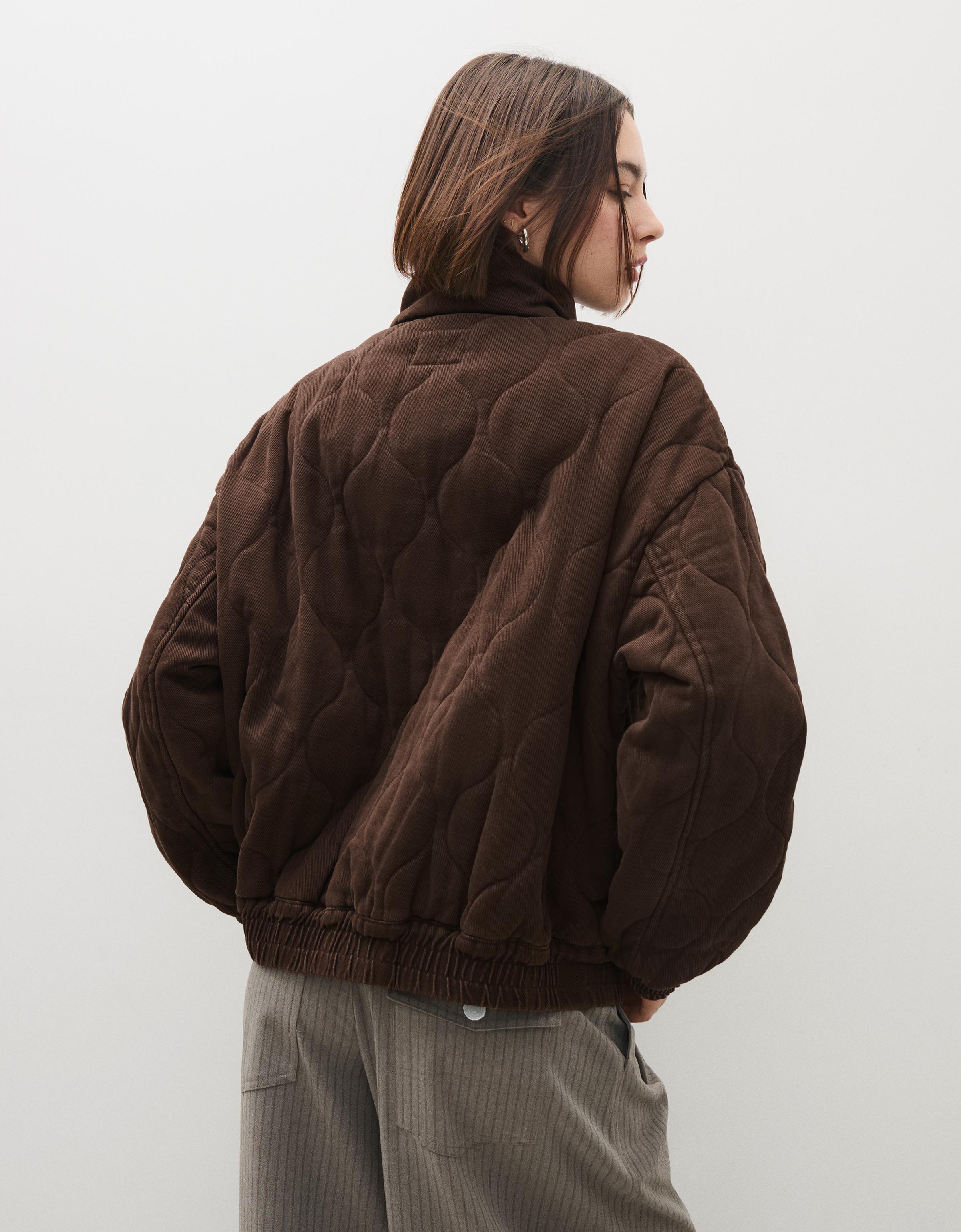 Washed effect jacket — Brown