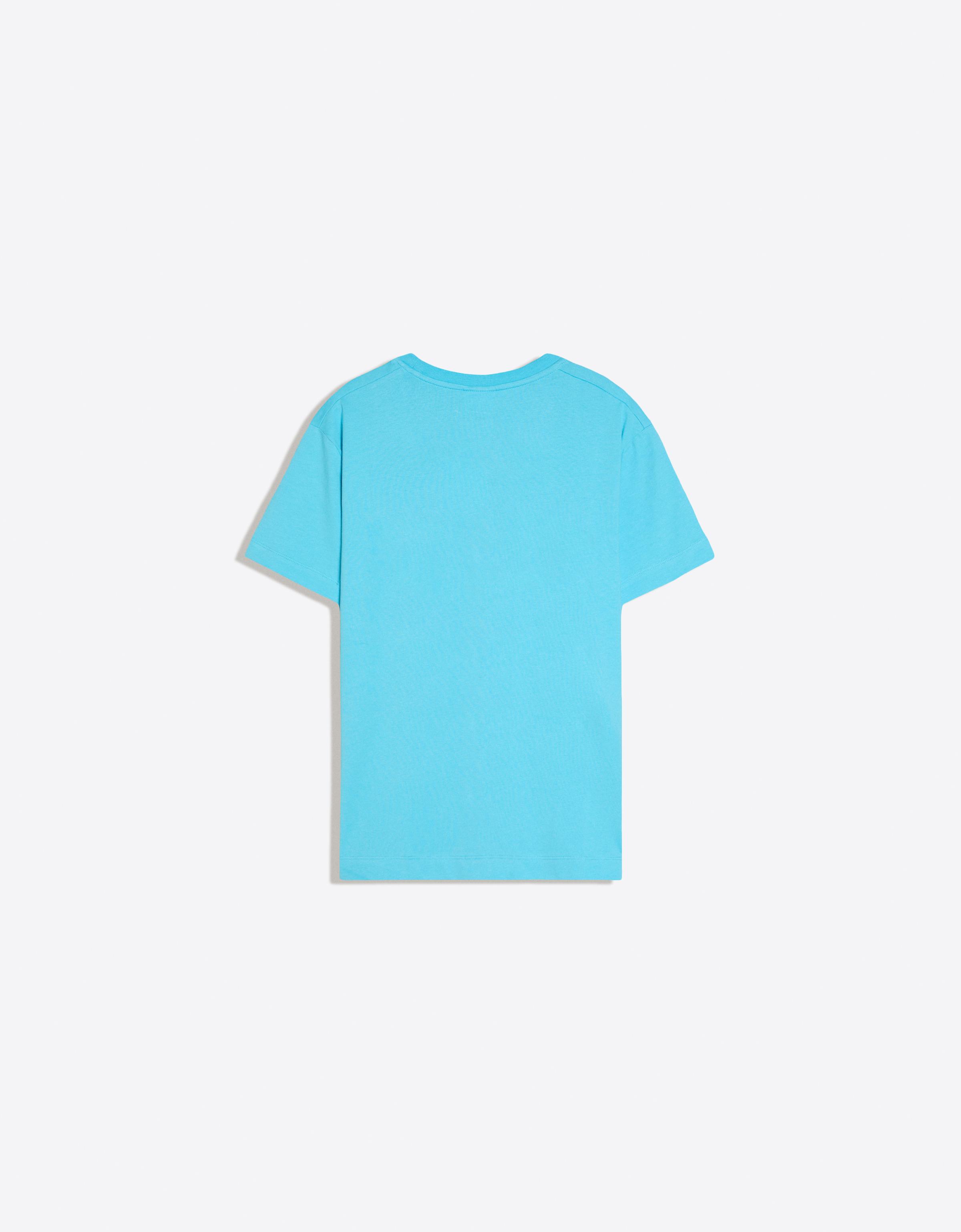 Small fit print T-shirt — Blue