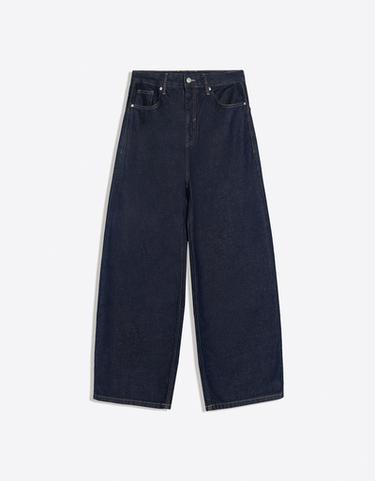 Barrel jeans with back buckle — Navy 5