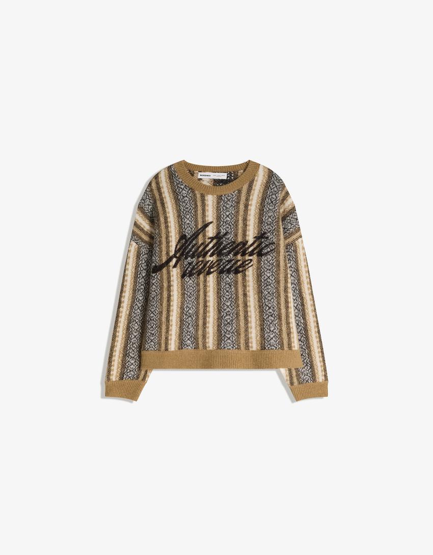 Print jumper-Brown