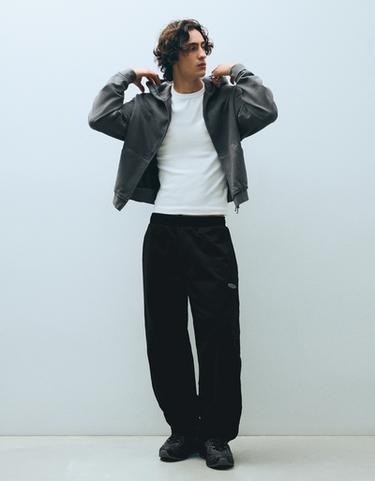 Studded zip-up hooded sweatshirt — Grey 3