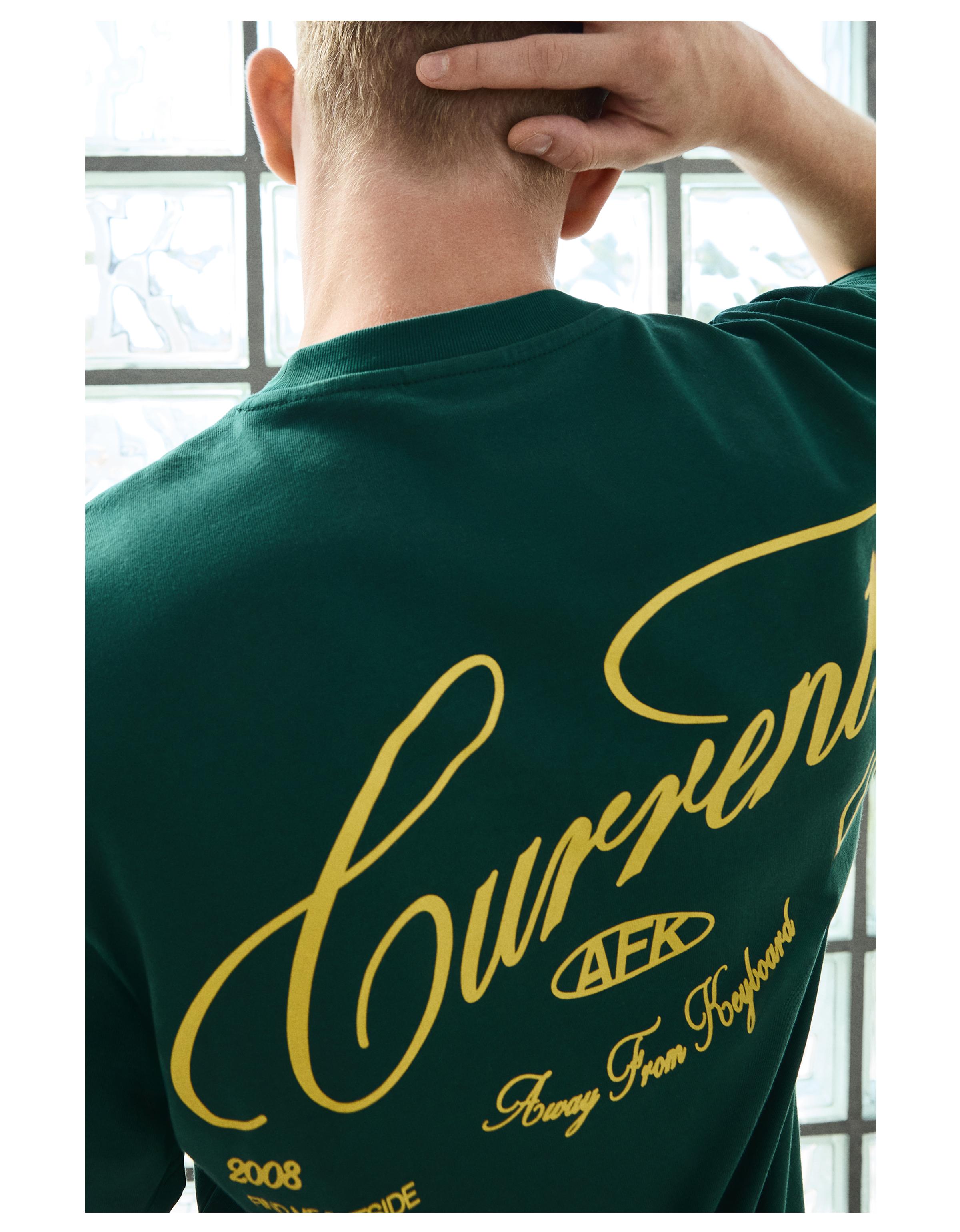 Short sleeve relaxed fit print T-shirt — Green