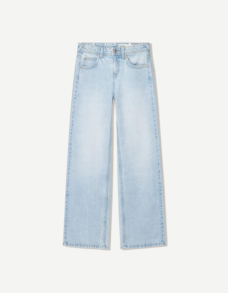 Star print baggy jeans