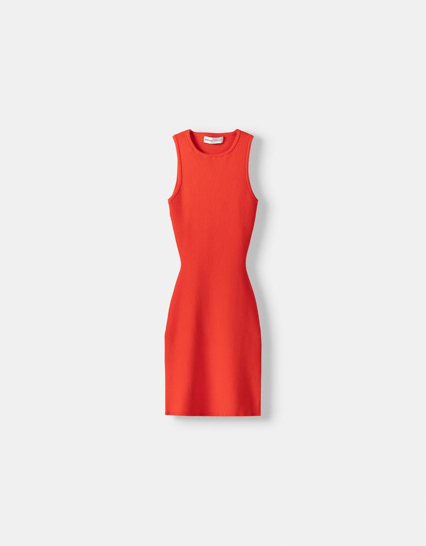 Cut-out mini dress-Red