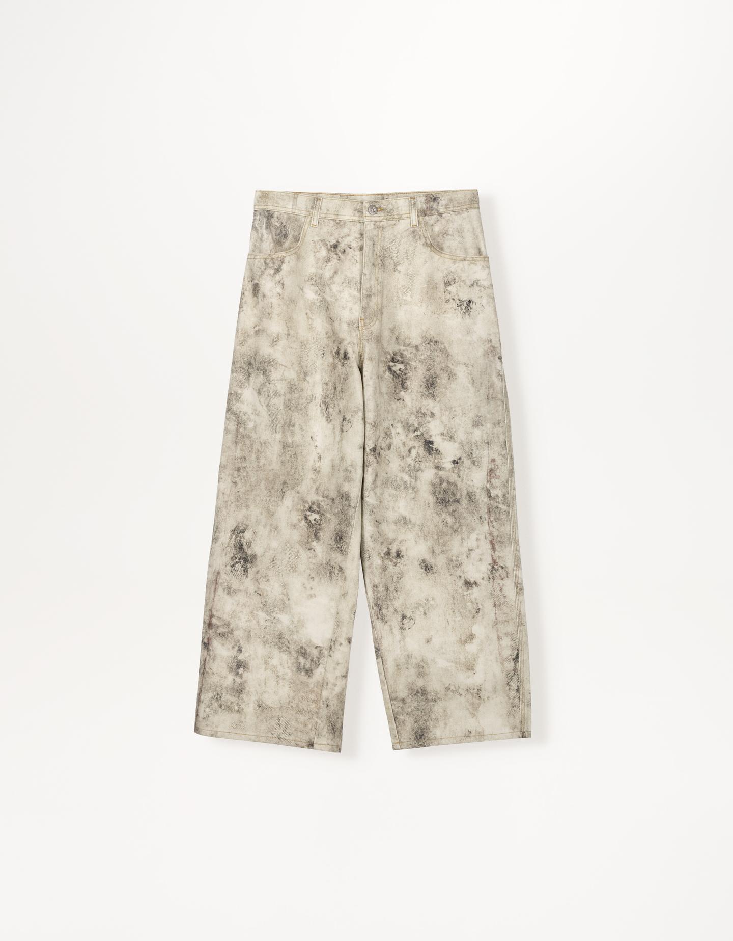 Bershka Pantalón Balloon Print Hombre 44 Crudo