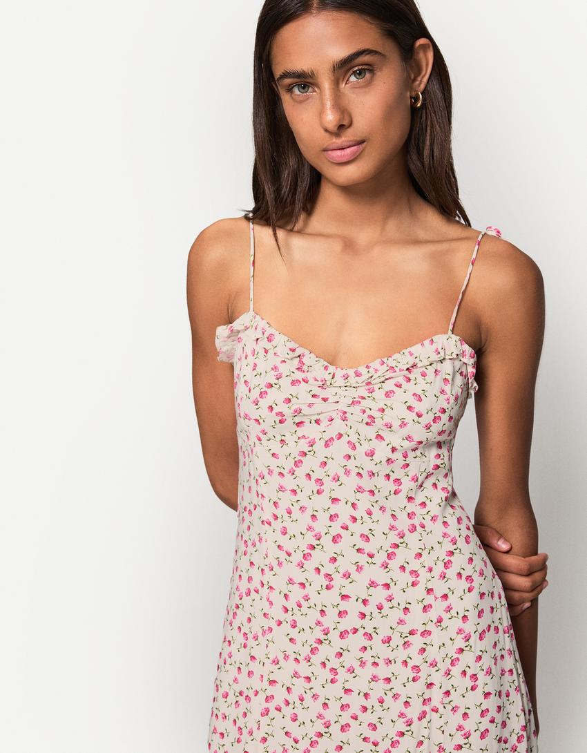 Printed midi dress-Multicolored