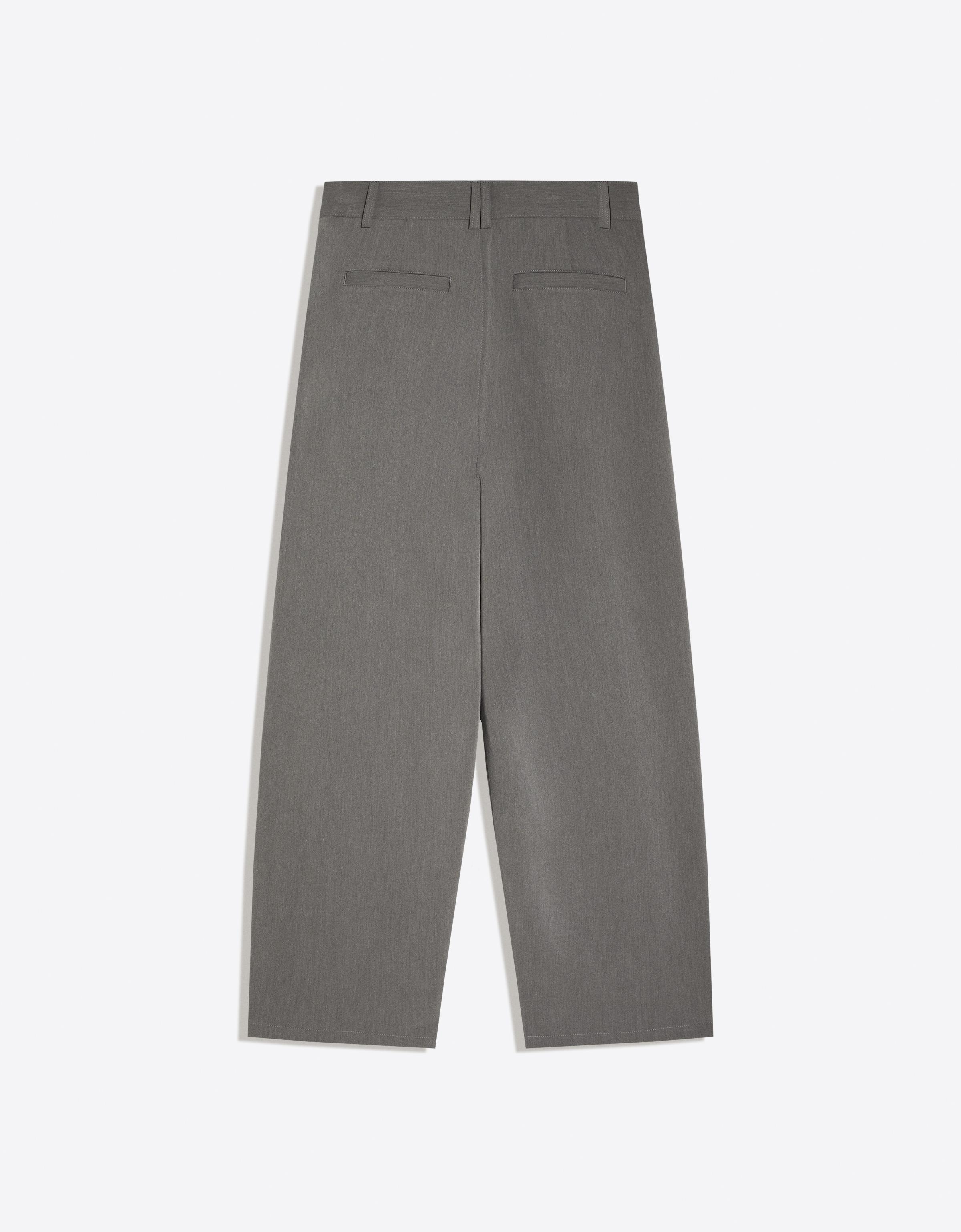 Pleated baggy trousers — Grey