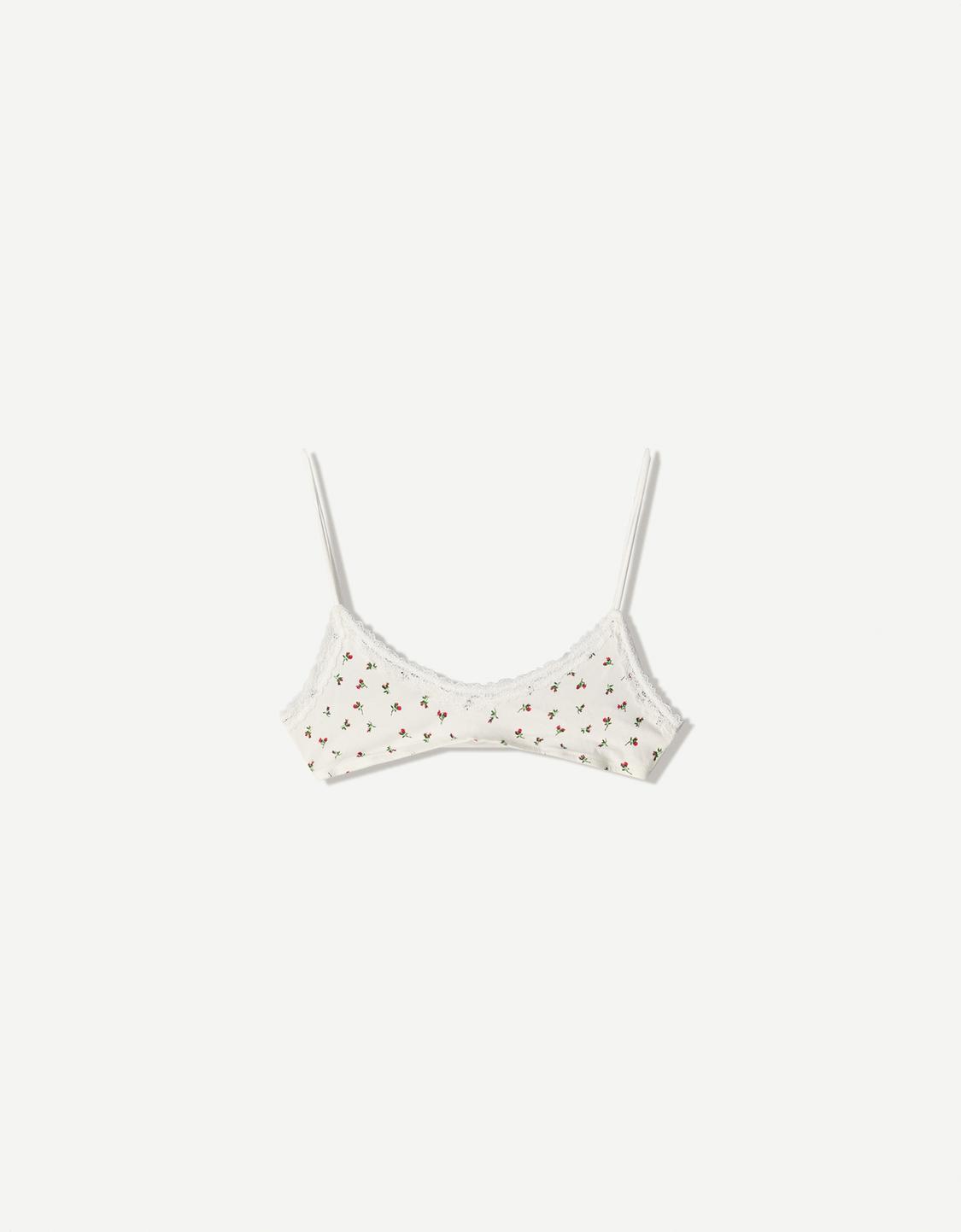Floral print bralette top