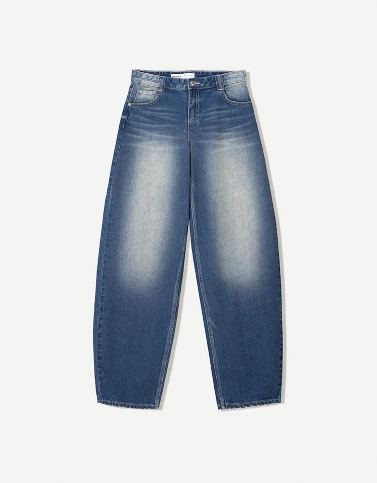 Bol kesim barrel jean