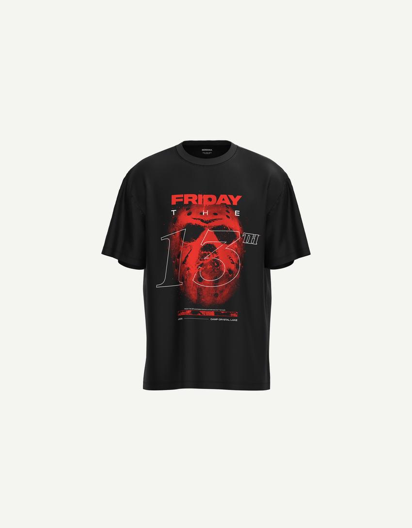Friday the 13th T-shirt met korte mouw-Zwart