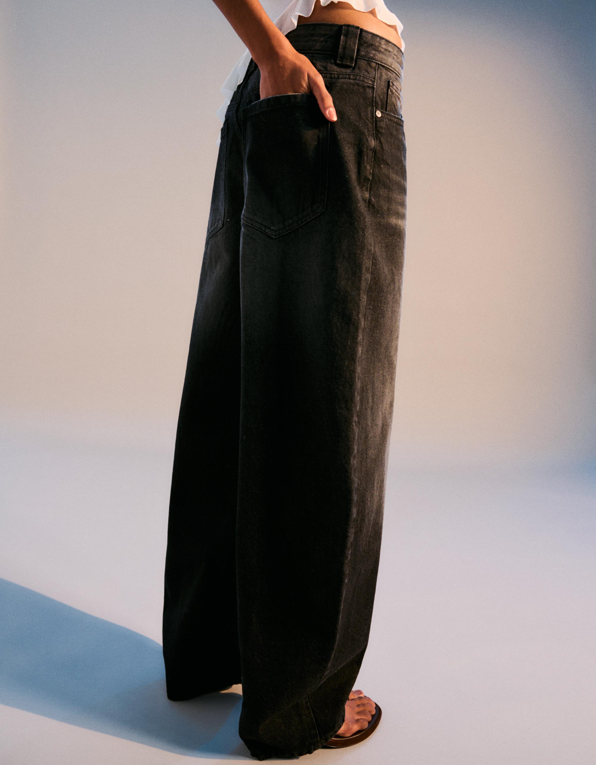 パンツ B.S STOCK BARREL BAGGY JEAN Barrel baggy jeans - Pants - Women | Bershka