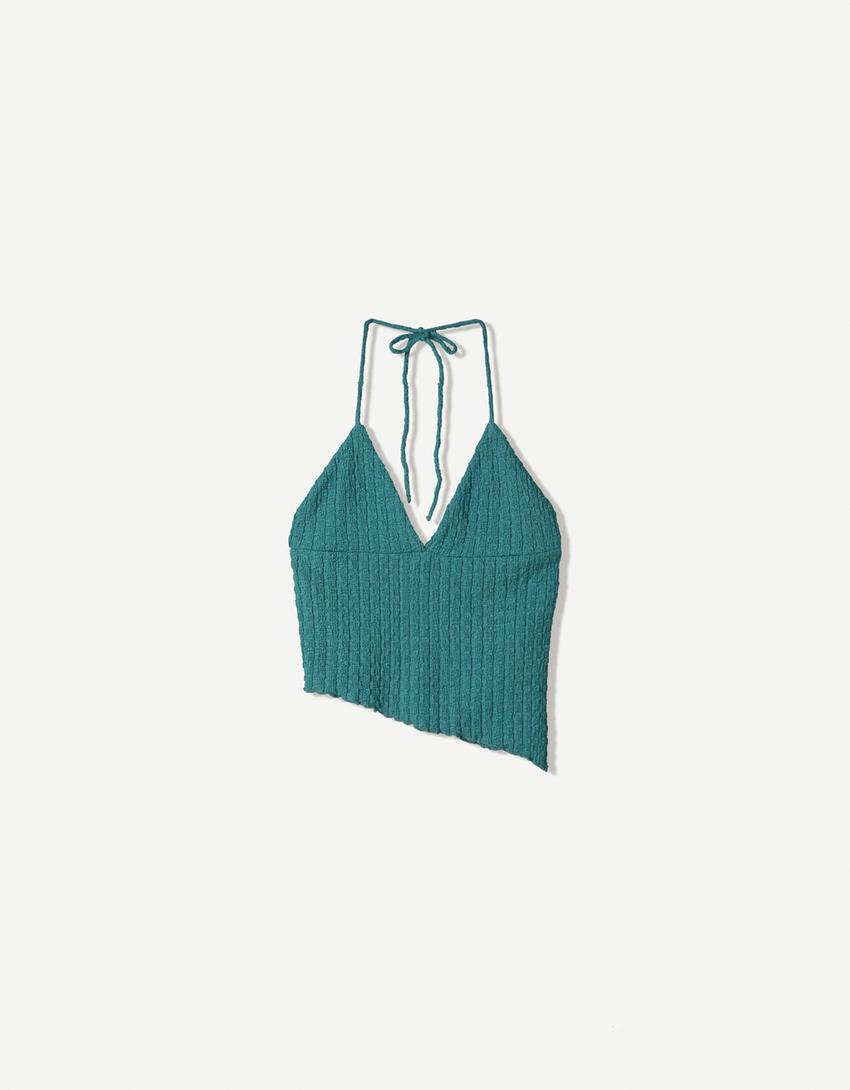 Ensemble top et pantalon rustique-Vert-3