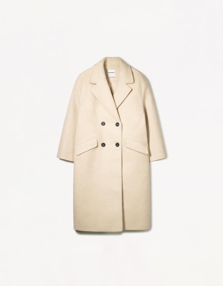 Drop-shoulder coat