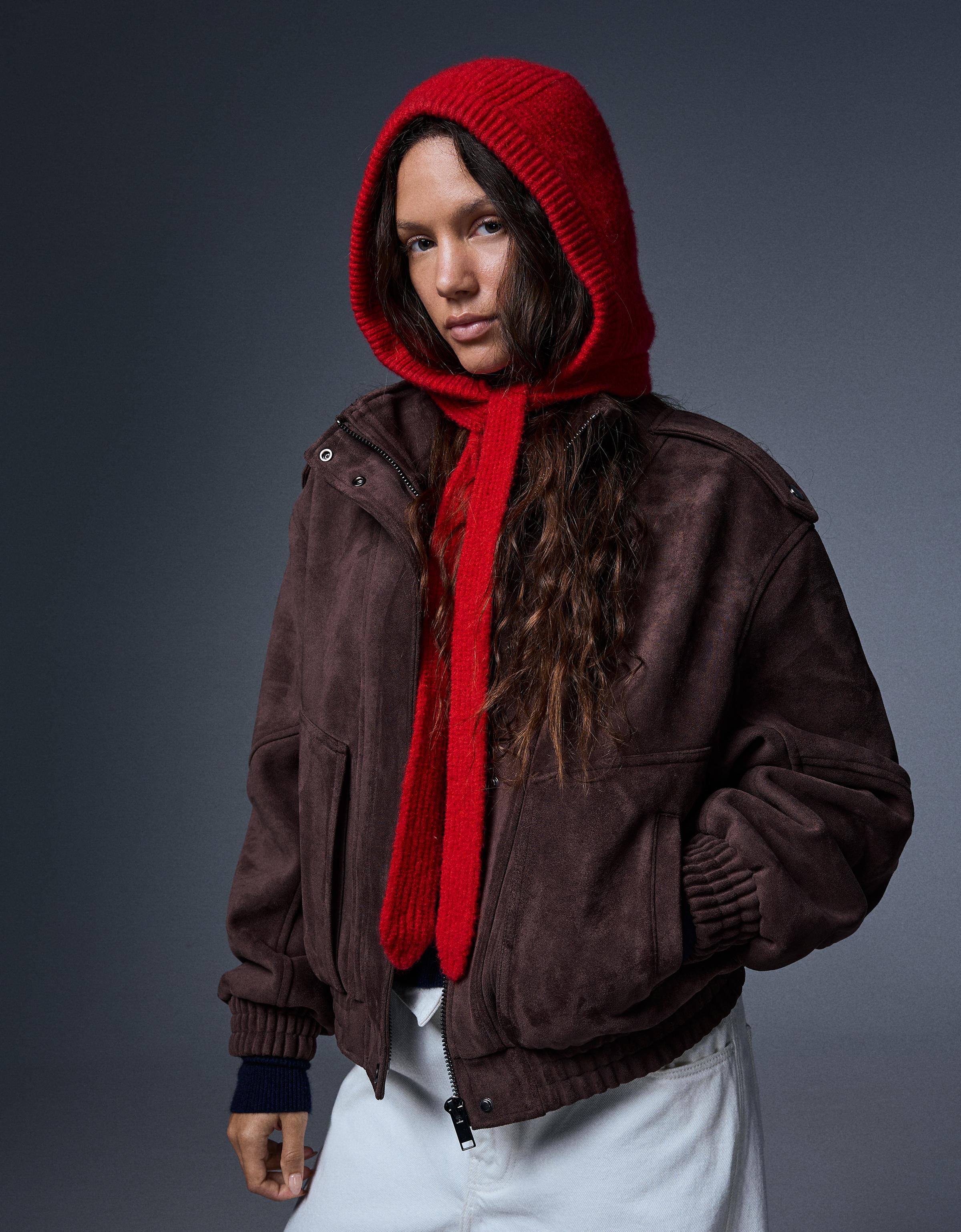 Bershka Örgü kapüşon