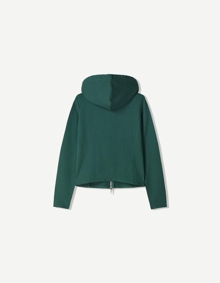 Zip-up hoodie-Green-4