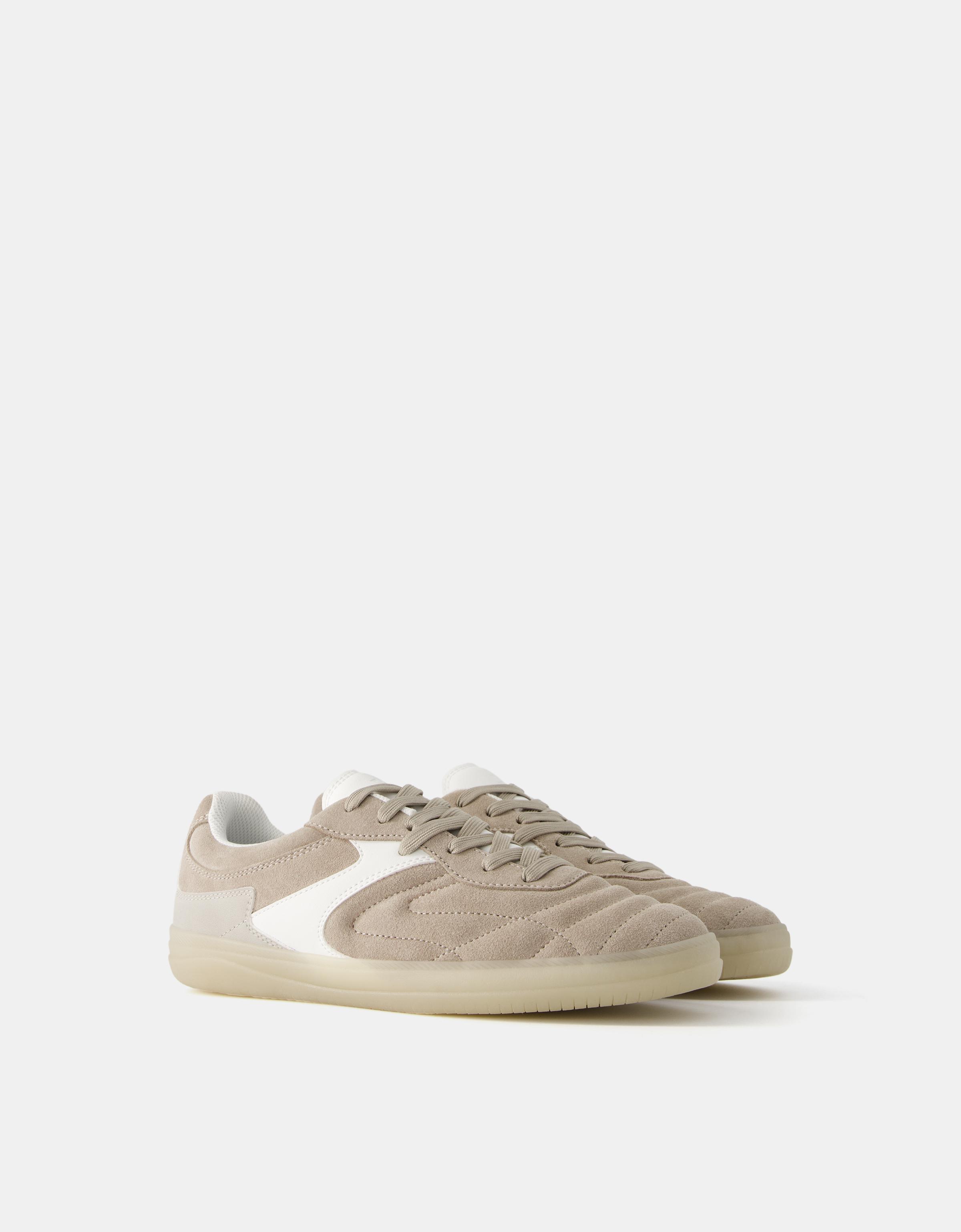 Bershka Retro-Sneaker Aus Rauleder Herren 41 Grau