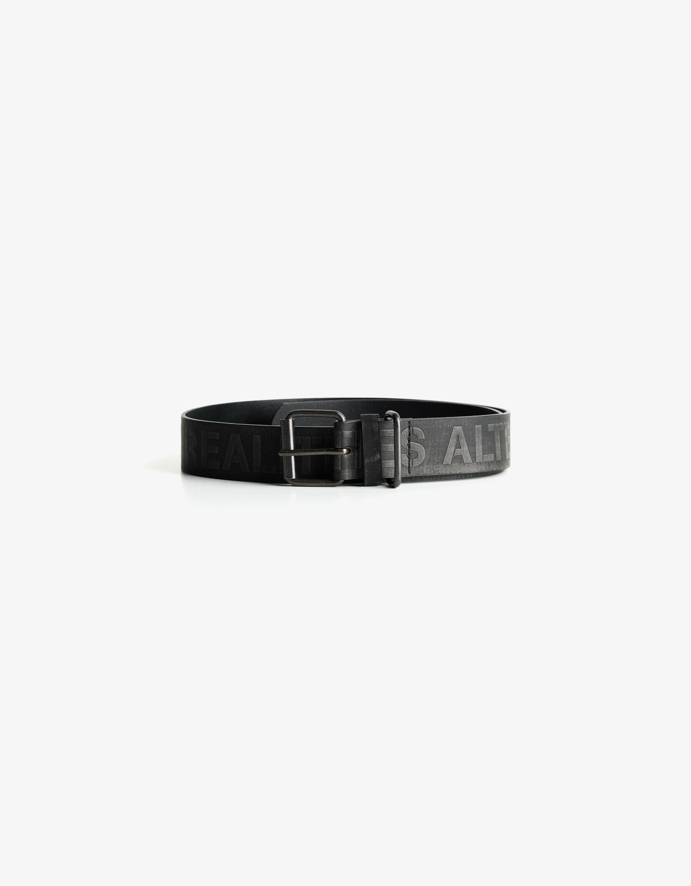 Bershka Gürtel In Lederoptik Herren 85 Schwarz