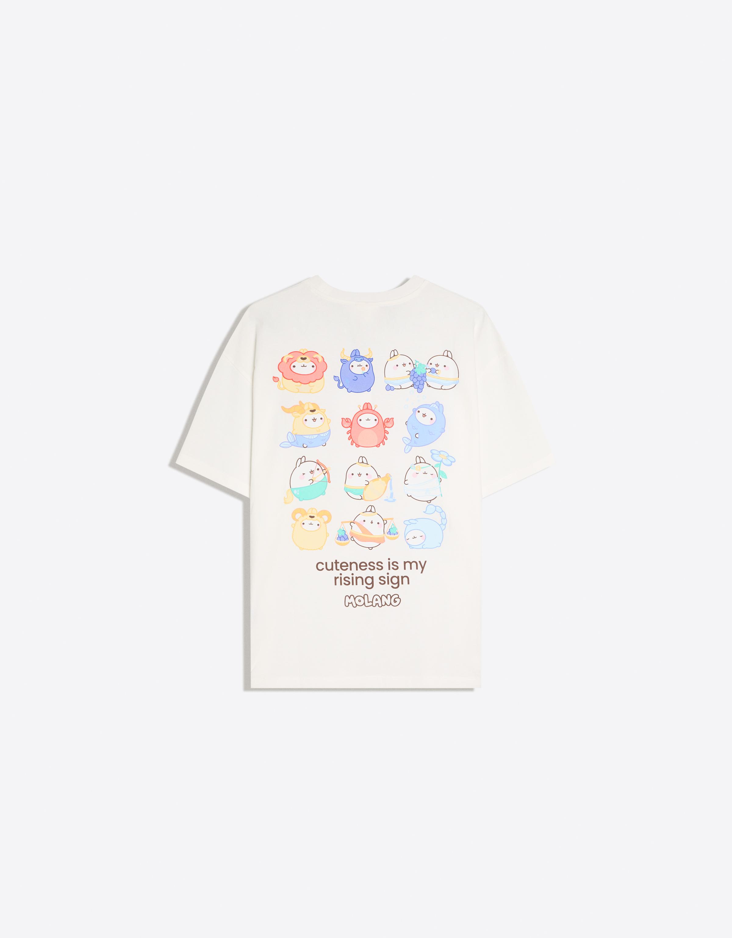 MOLANG ZODIAC oversize print T-shirt — Off white