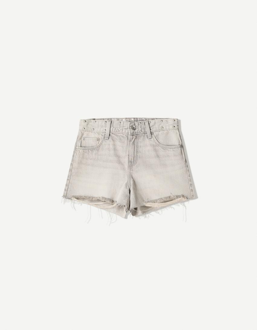 Denimshorts-Grå