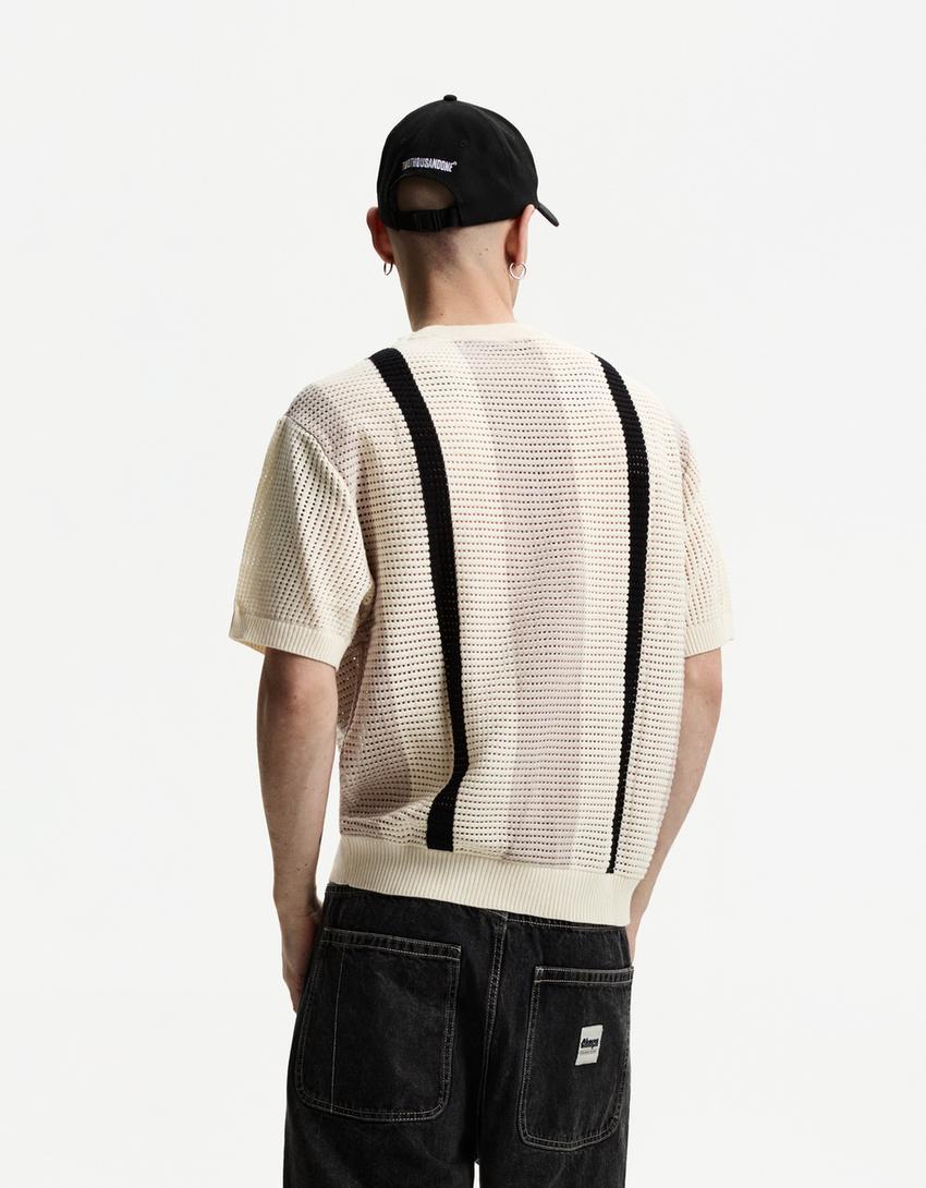 Uhlsport Maglietta A Righe Retrò Unisex - 100% Poliestere Riciclato - Foto 4