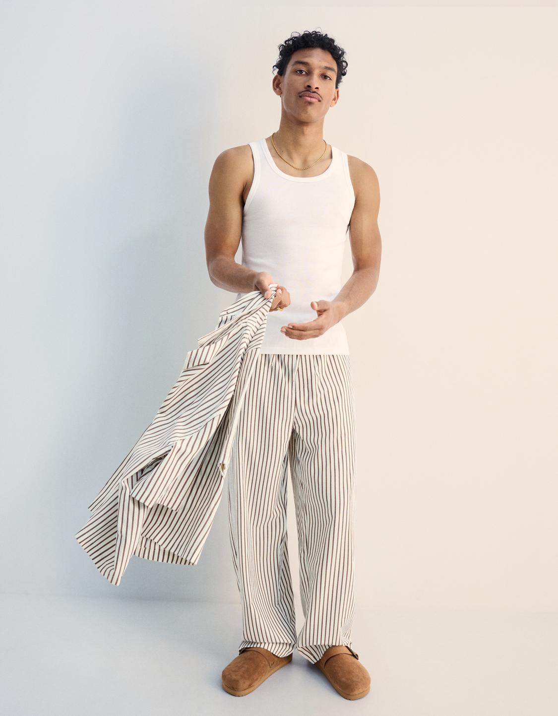 Textured baggy jogger trousers