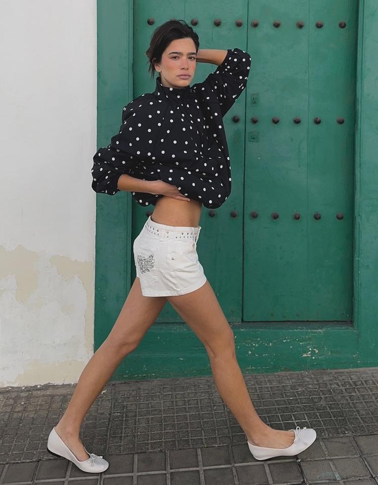 Zımbalı fitilli şort