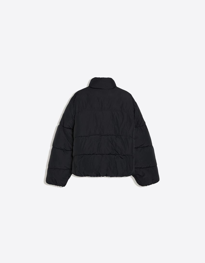 Water-repellent padded jacket-Black
