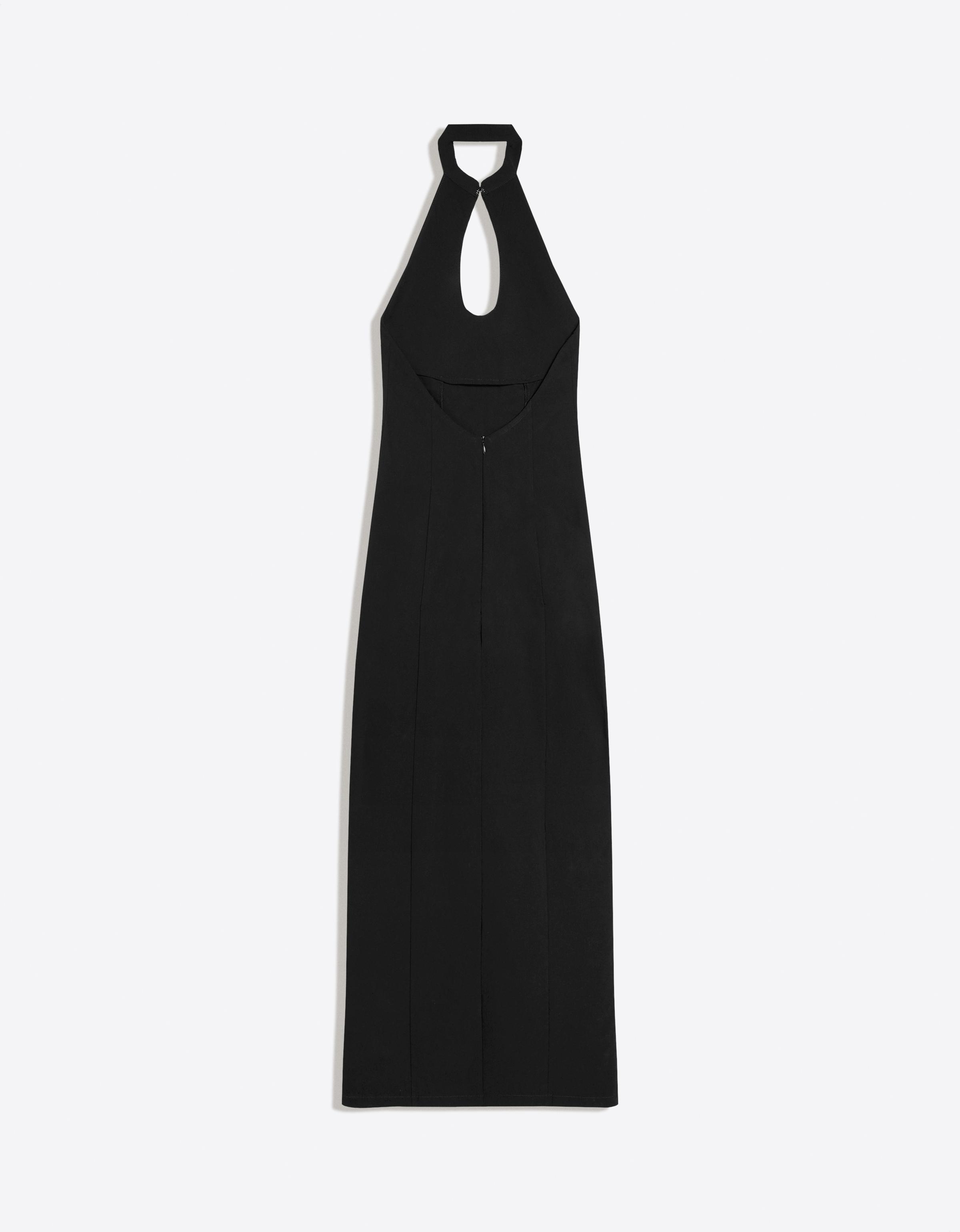Halter neck midi dress — Black