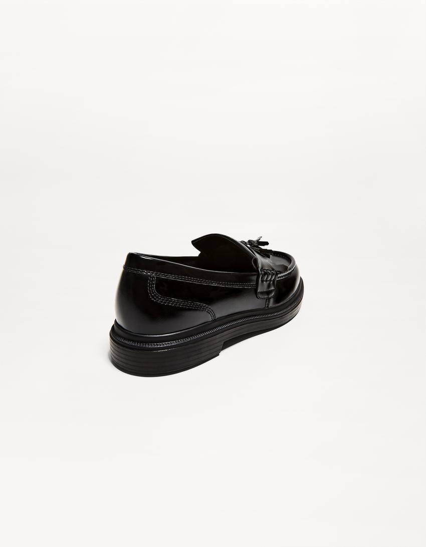 Loafers met kwastje-Zwart-1