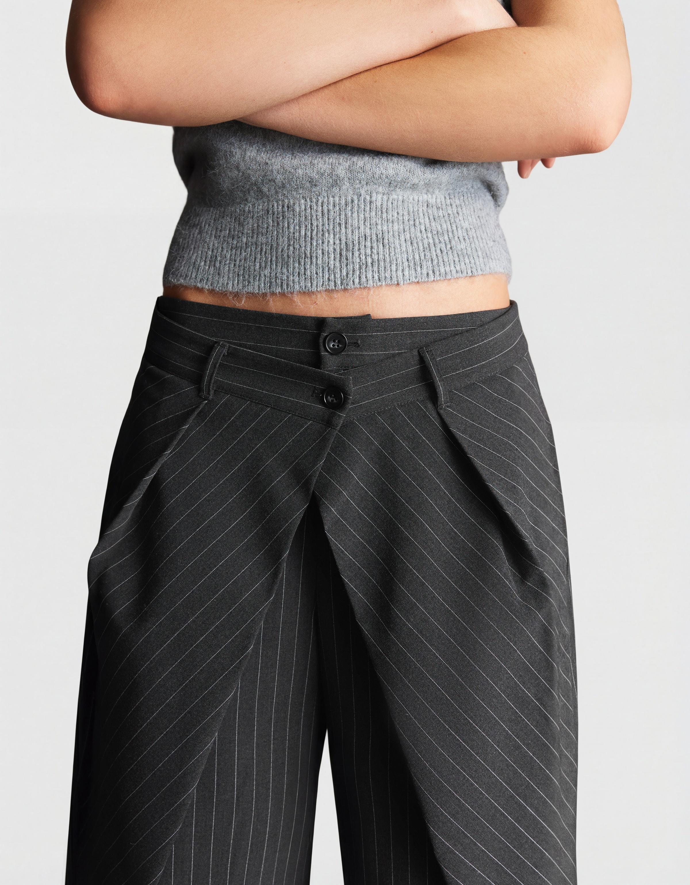 Çift düğmeli, pilili pantolon - Görsel 50