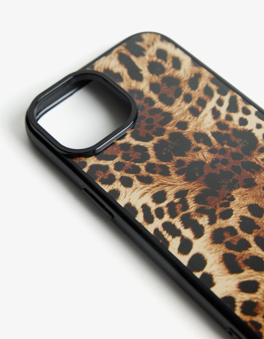Husă telefon animal print-Maro-1