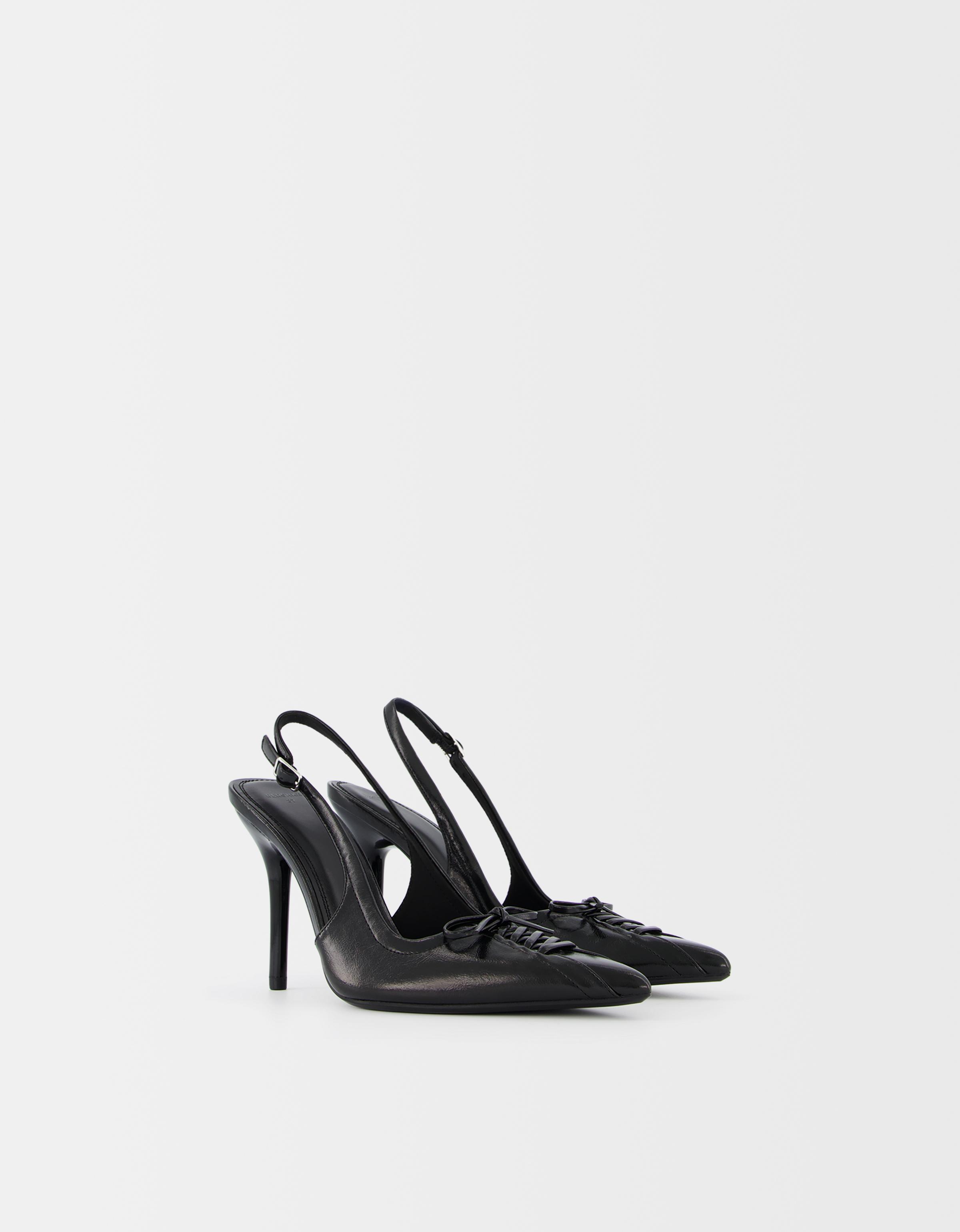 Bershka Absatzschuhe Kitten-Heels Mit Zierschleife Damen 41 Schwarz