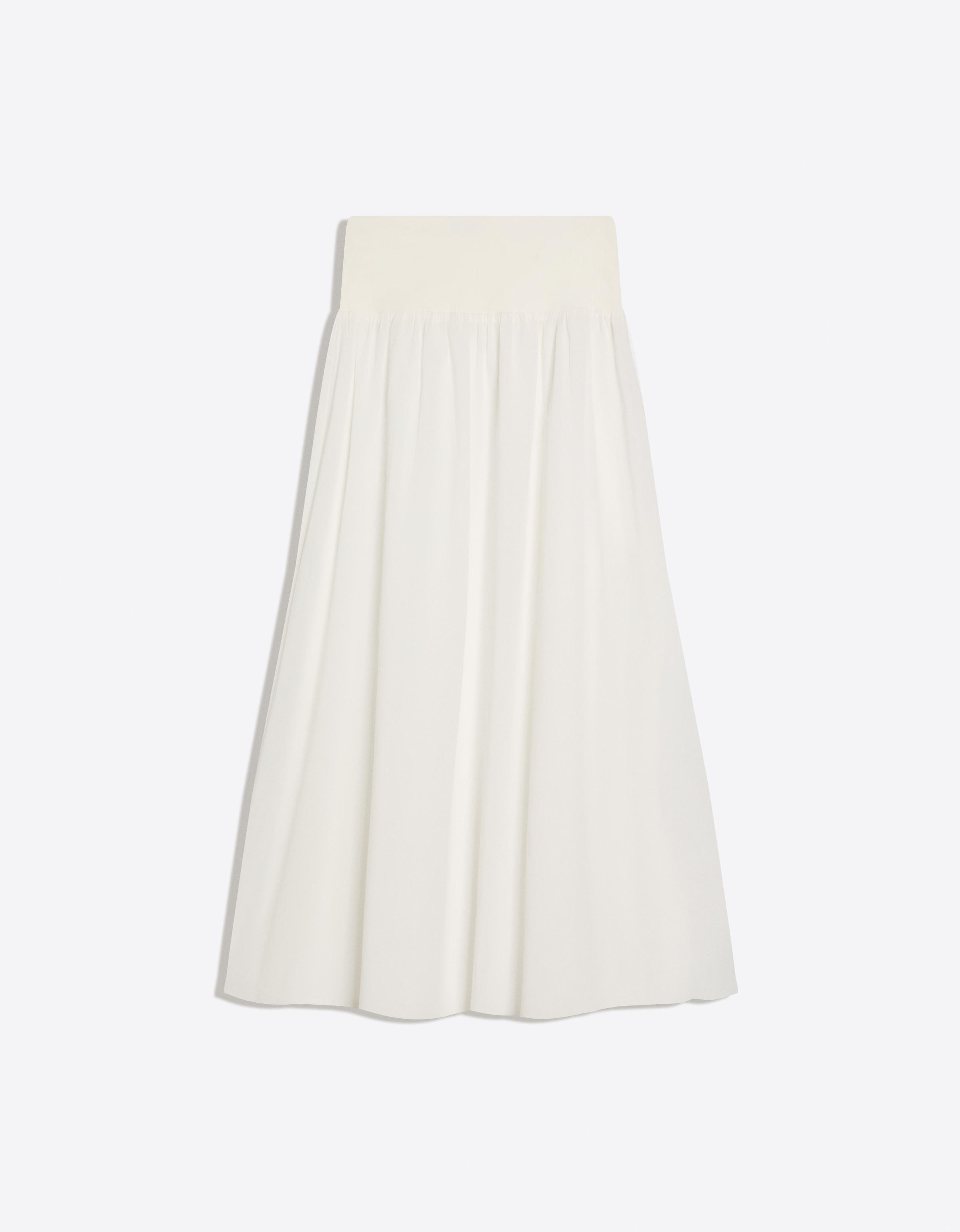 Midi skirt with cummerbund — White