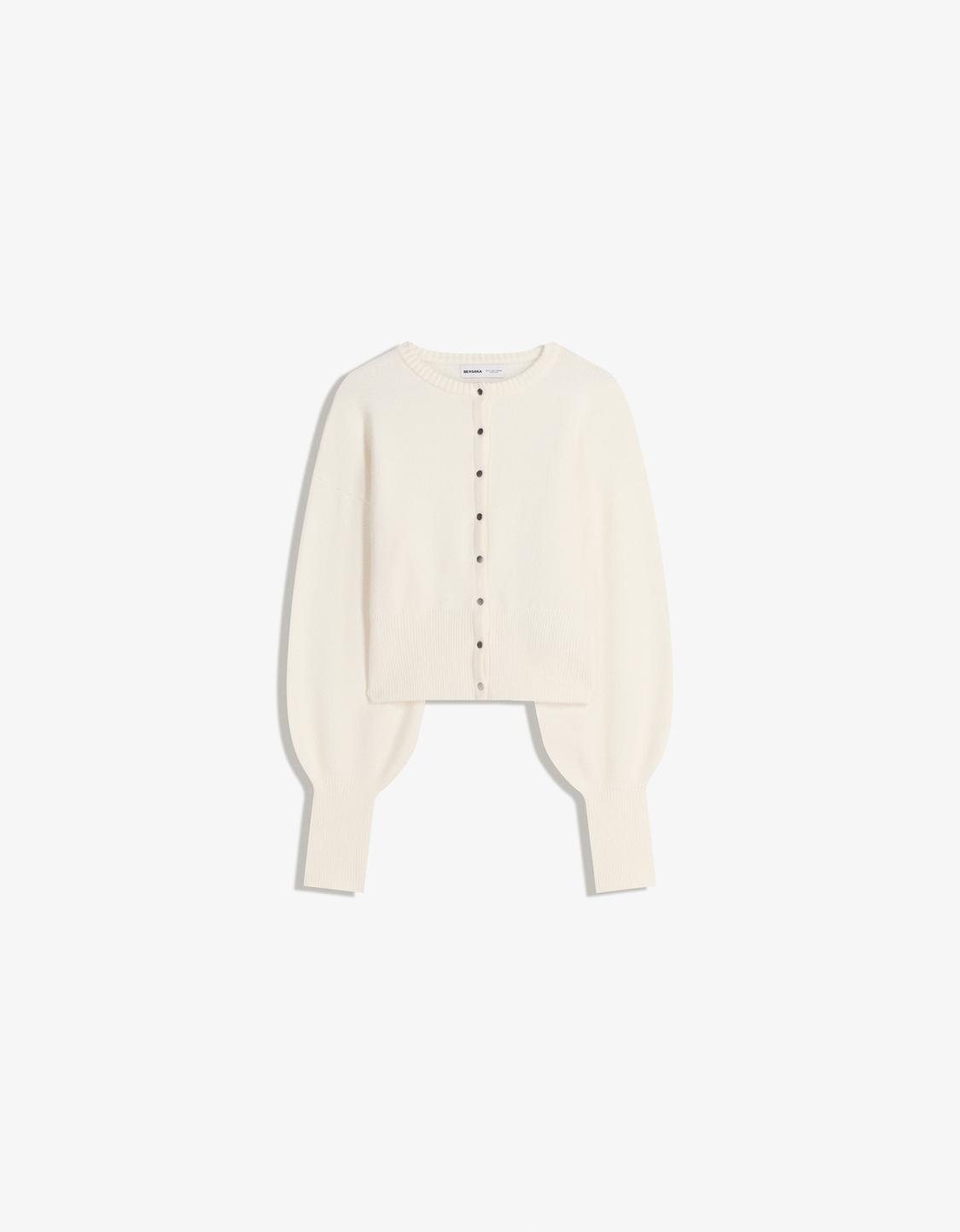 Fitted ribbed cardigan
