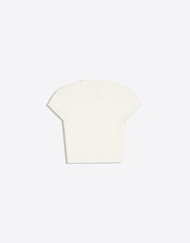 Short sleeve knit jumper with clasp — Cream 6