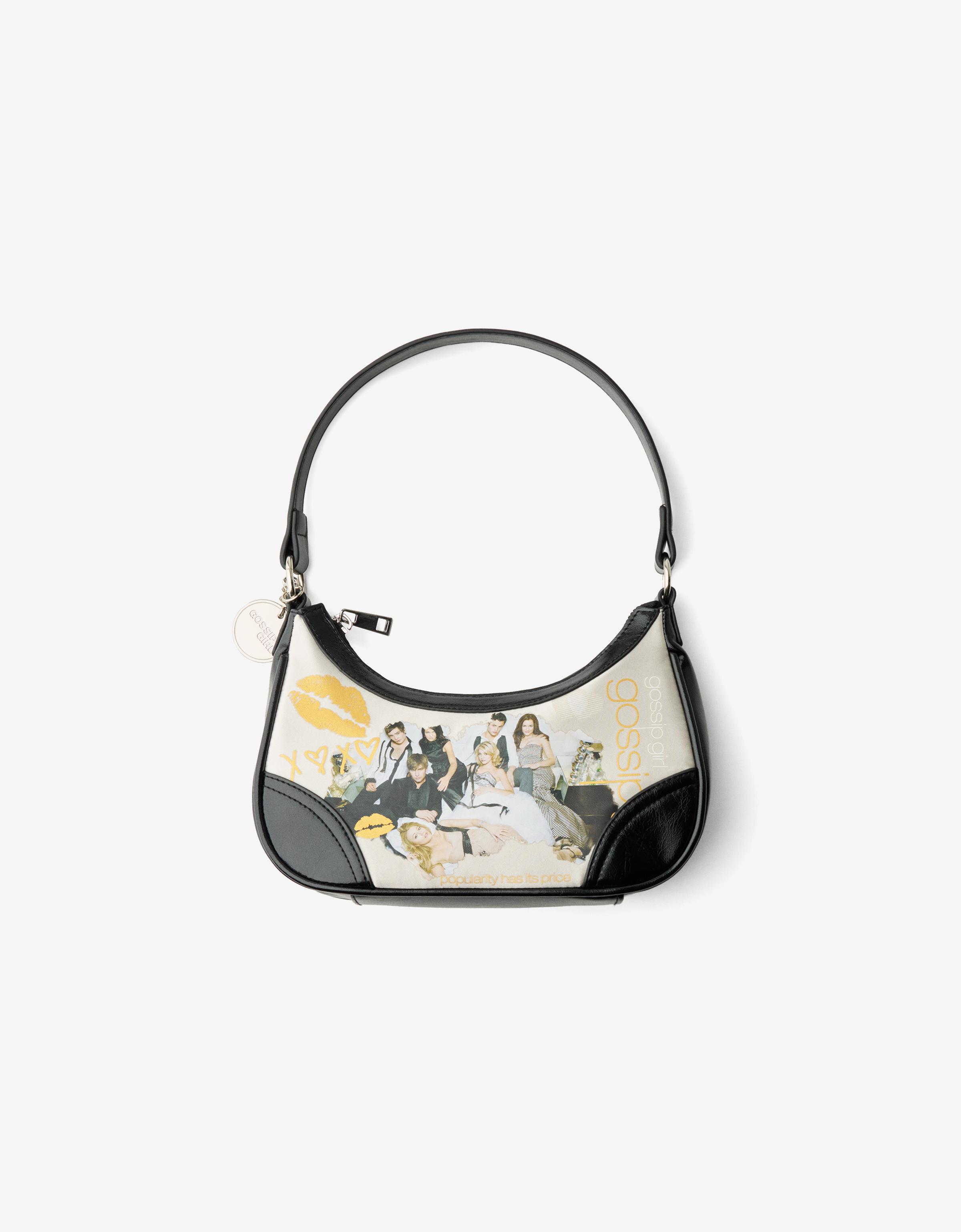 Bershka Tasche Gossip Girl Damen Schwarz