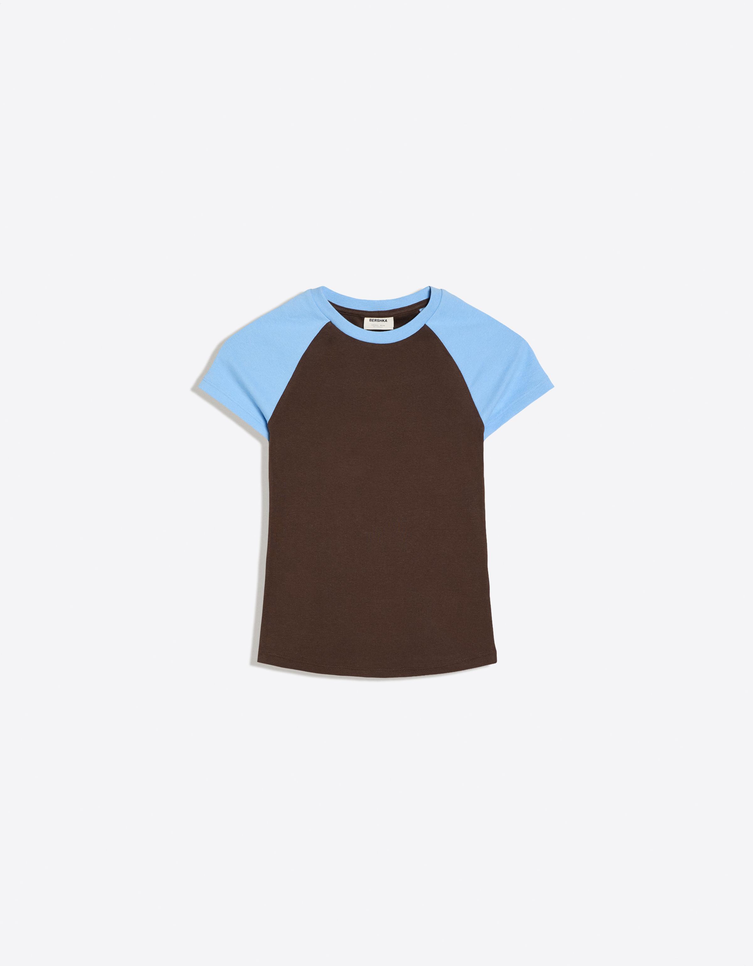 Fitted raglan T-shirt — Brown