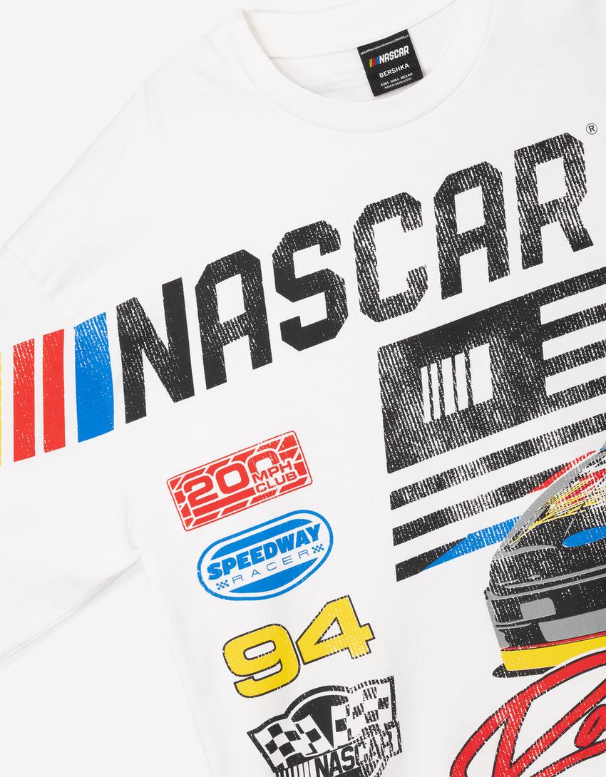 Camiseta Nascar manga corta print-Blanco-2