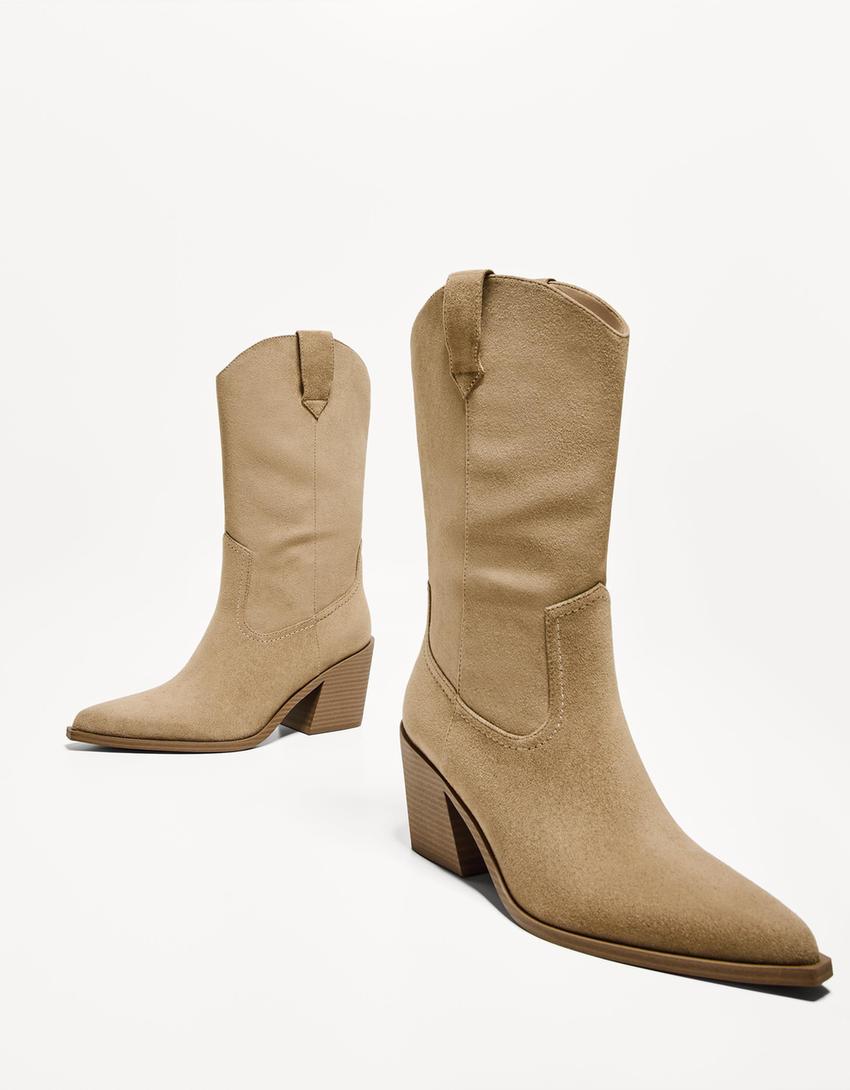 Heeled cowboy boots - Women | Bershka