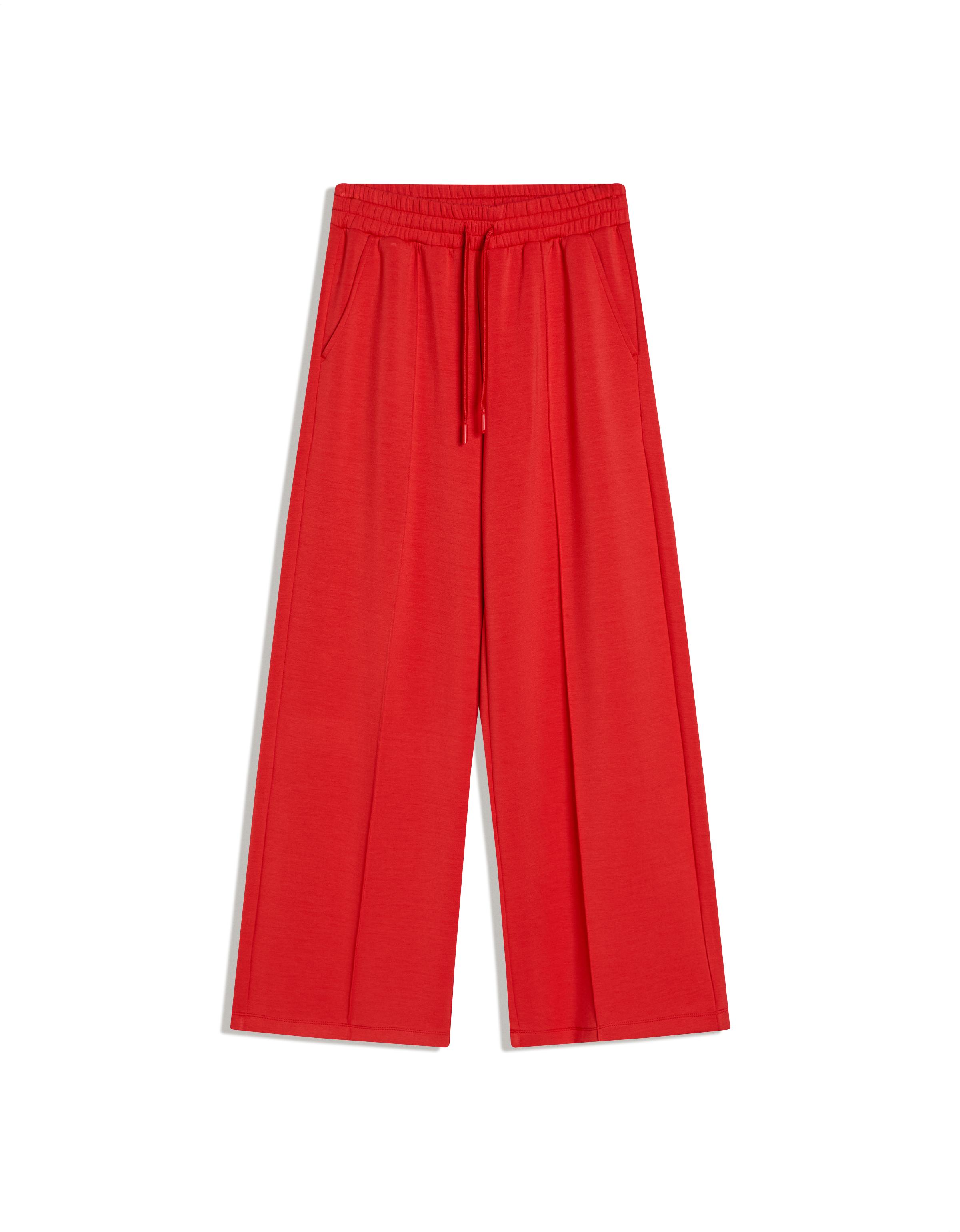 Wide-leg modal trousers — Red
